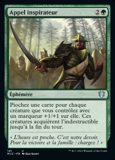 Appel inspirateur, carte Magic MIC 141 — extension Midnight Hunt Commander
