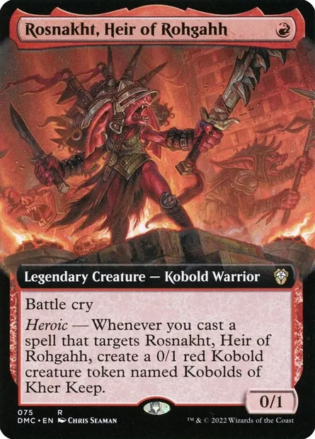 Rosnakht, Heir of Rohgahh, Magic card DMC 75 — Dominaria United Commander set
