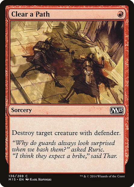 Clear a Path, Magic card M15 136 — Magic 2015 set