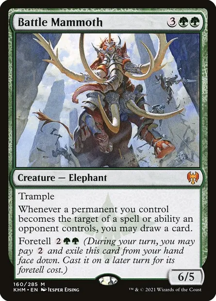 Battle Mammoth, Magic card KHM 160 — Kaldheim set
