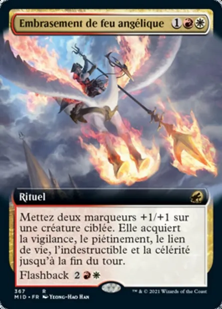 Embrasement de feu angélique, carte Magic MID 367 — extension Innistrad : chasse de minuit