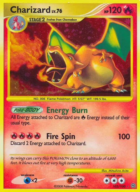 Charizard, Pokémon card SF 103 — Stormfront set