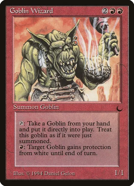 Goblin Wizard, carte Magic DRK 69 — extension The Dark