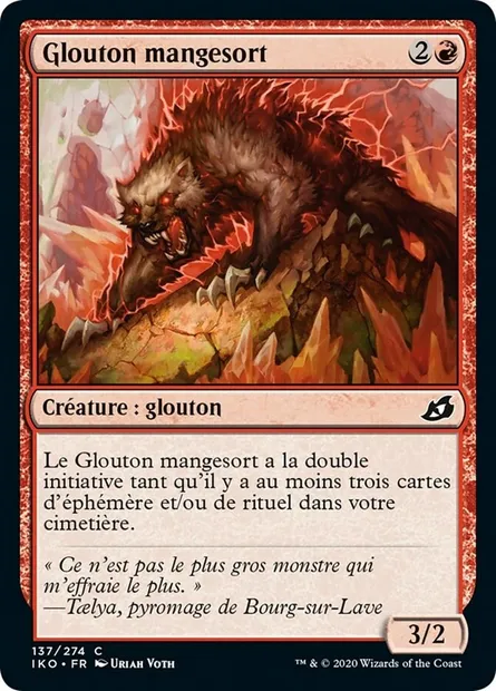 Glouton mangesort, carte Magic IKO 137 — extension Ikoria: Lair of Behemoths
