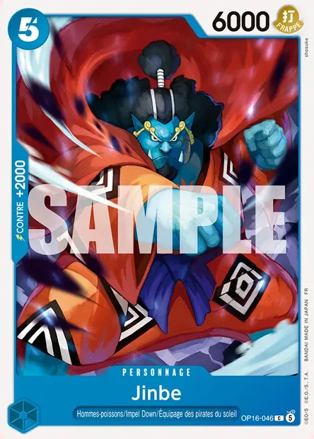 Jinbe, carte One Piece OP16-046 — extension L'HEURE DE LA BATAILLE DÉCISIVE