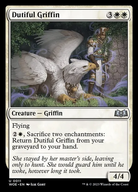 Dutiful Griffin, Magic card WOE 11 — Wilds of Eldraine set