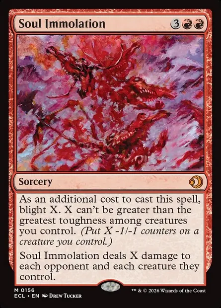 Soul Immolation, Magic card ECL 156 — Lorwyn Eclipsed set