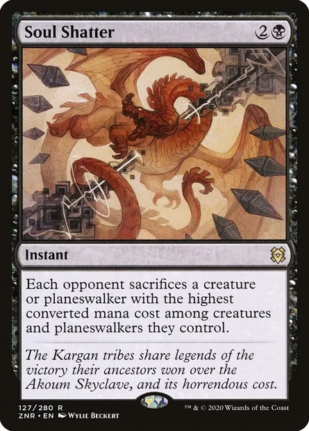 Soul Shatter, Magic card ZNR 127 — Zendikar Rising set
