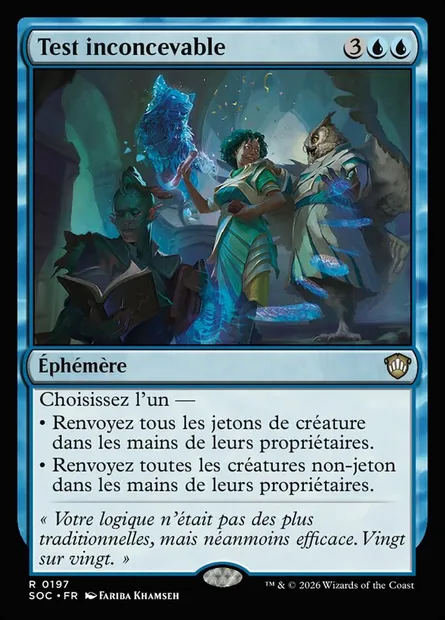 Test inconcevable, carte Magic SOC 197 — extension Secrets of Strixhaven Commander