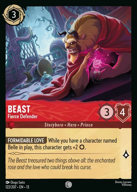 Beast - Fierce Defender, Disney Lorcana card CH13-122 — Attack of the Vine! set