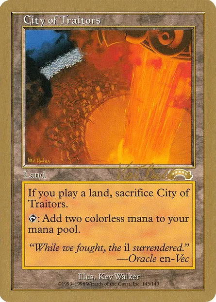 City of Traitors, Magic card WC99 kb143a — World Championship Decks 1999 set