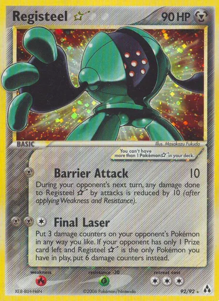 Registeel ☆, Pokémon card LM 92 — Legend Maker set