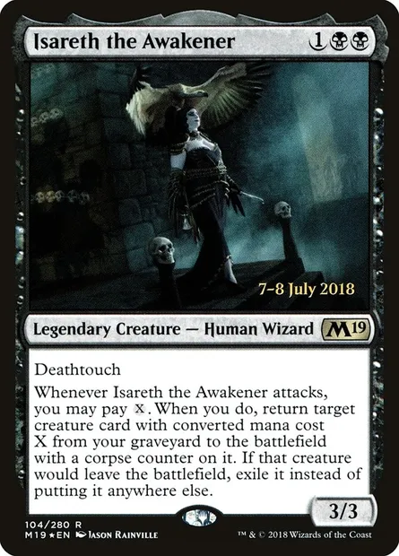 Isareth l'éveilleuse, carte Magic PM19 104s — extension Core Set 2019 Promos