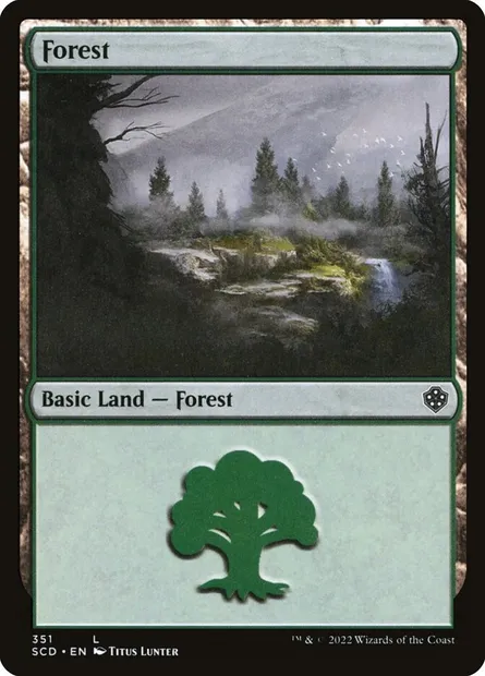 Forêt, carte Magic SCD 351 — extension Starter Commander Decks