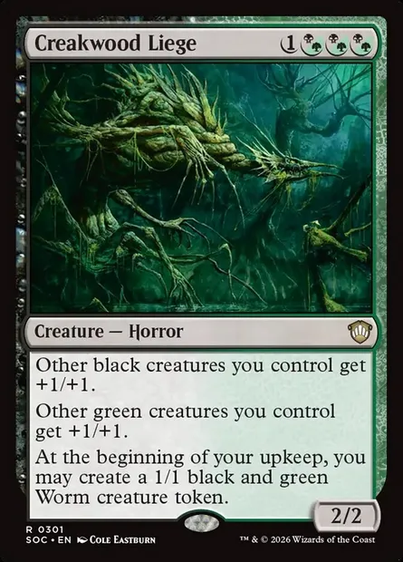 Creakwood Liege, Magic card SOC 301 — Secrets of Strixhaven Commander set