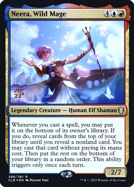 Neera, Wild Mage, Magic card PCLB 288s — Battle for Baldur's Gate Promos set