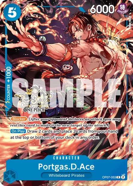 Portgas D. Ace, carte One Piece OP07-053 — extension 500 YEARS IN THE FUTURE
