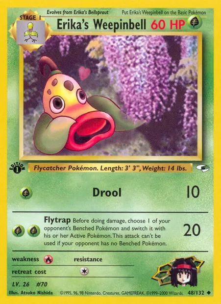 Boustiflor d'Erika, carte Pokémon GH 48 — extension Gym Heroes