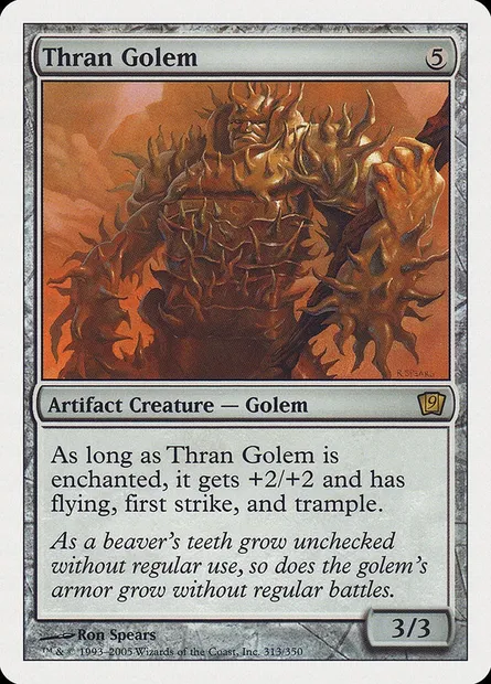 Thran Golem, Magic card 9ED 313 — Ninth Edition set