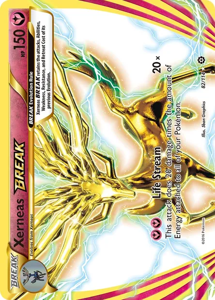 Xerneas BREAK, Pokémon card STS 82 — Steam Siege set