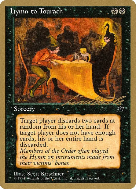 Hymn to Tourach, carte Magic PTC ll38d — extension Pro Tour Collector Set