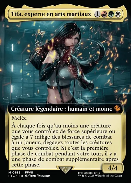 Tifa, experte en arts martiaux, carte Magic FIC 188 — extension Final Fantasy Commander