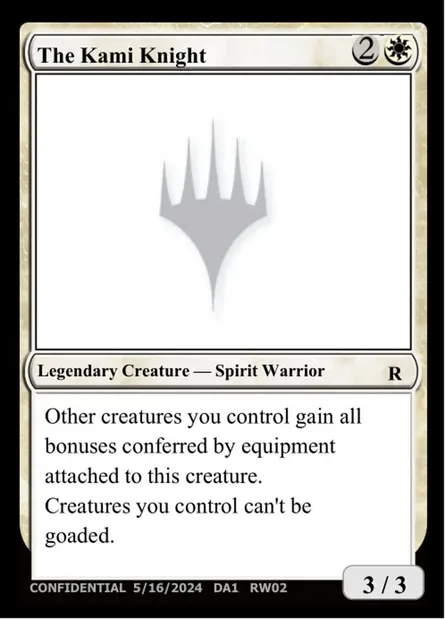 The Kami Knight, carte Magic UNK RW02c — extension Unknown Event