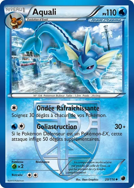 Aquali, carte Pokémon PLF 20 — extension Glaciation Plasma