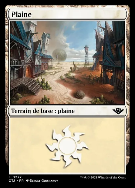Plaine, carte Magic OTJ 277 — extension Outlaws of Thunder Junction
