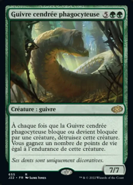 Guivre cendrée phagocyteuse, carte Magic J22 655 — extension Jumpstart 2022