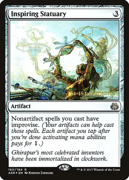 Inspiring Statuary, Magic card PAER 160s — Aether Revolt Promos set
