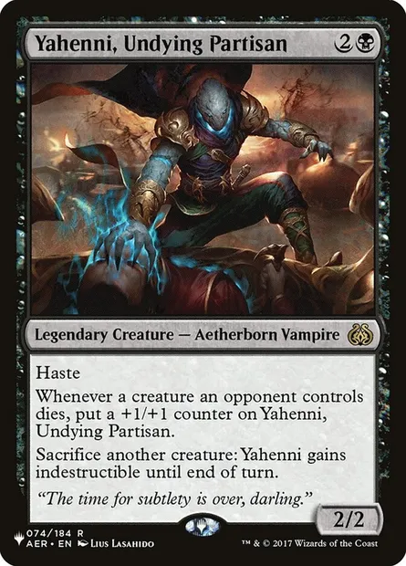 Yahenni, partisan immortel, carte Magic PLST AER-74 — extension The List