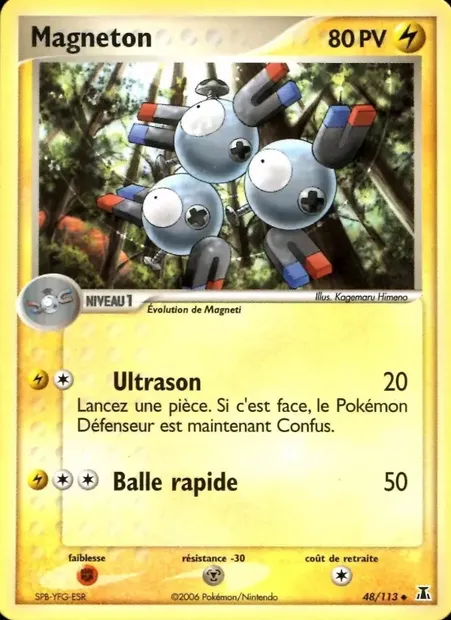 Magnéton, carte Pokémon DS 48 — extension EX Espèces Delta