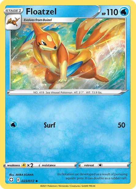 Floatzel, Pokémon card SHF 23 — Shining Fates set