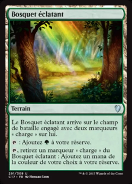 Bosquet éclatant, carte Magic C17 291 — extension Commander 2017