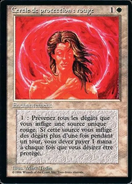 Cercle de protection : rouge, carte Magic FBB 12 — extension Foreign Black Border