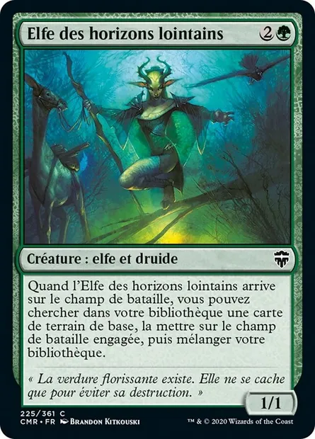 Elfe des horizons lointains, carte Magic CMR 225 — extension Commander Legends