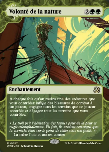 Volonté de la nature, carte Magic WOT 57 — extension Wilds of Eldraine: Enchanting Tales