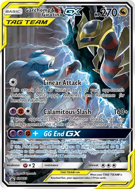 Garchomp & Giratina GX, Pokémon card SM 193 — SM Black Star Promos set