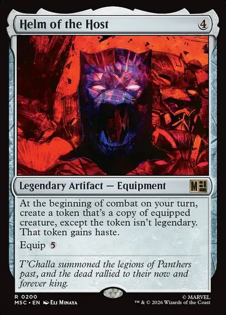 Helm of the Host, Magic card MSC 200 — Marvel Super Heroes Commander set