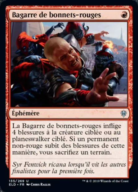 Bagarre de bonnets-rouges, carte Magic ELD 135 — extension Throne of Eldraine