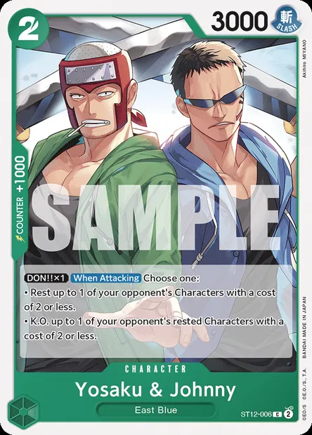 Yosaku & Johnny, One Piece card ST12-006 — Zoro and Sanji set