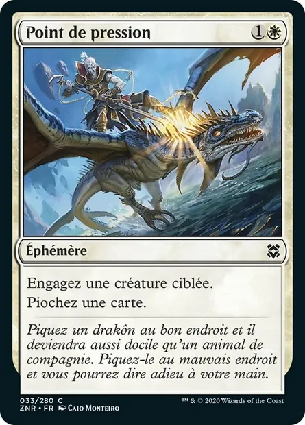 Point de pression, carte Magic ZNR 33 — extension Renaissance de Zendikar