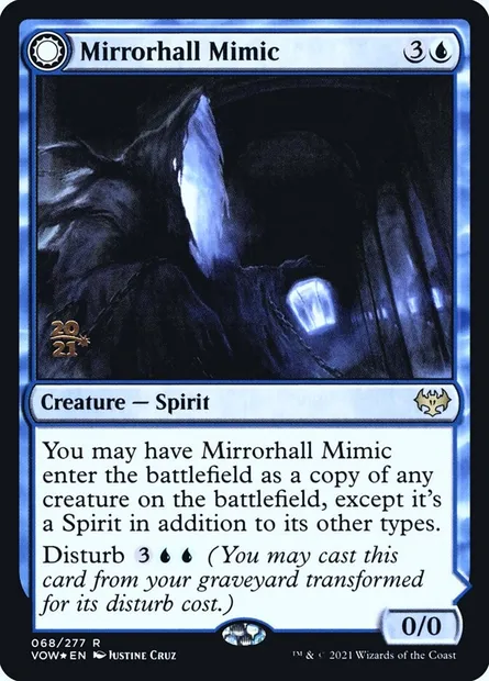 Mirrorhall Mimic // Ghastly Mimicry, Magic card PVOW 68s — Innistrad: Crimson Vow Promos set