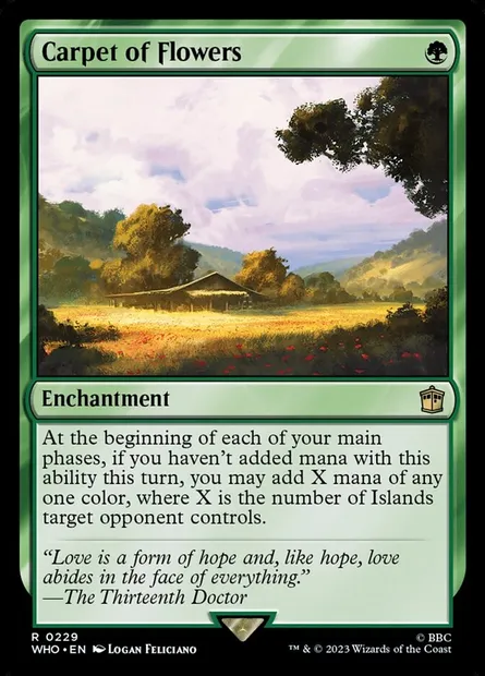 Carpet of Flowers, Magic card WHO 229 — Doctor Who set