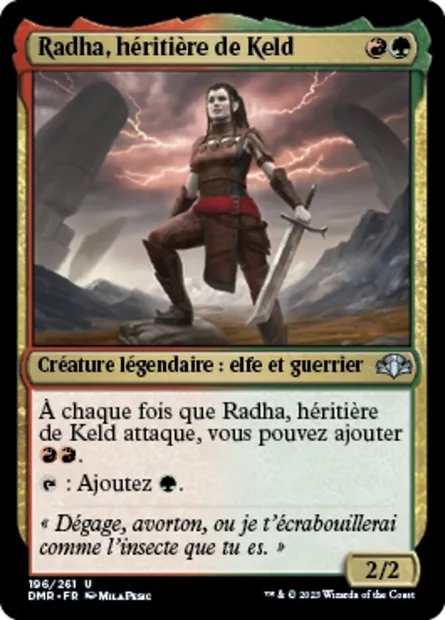 Radha, héritière de Keld, carte Magic DMR 196 — extension Dominaria Remastered