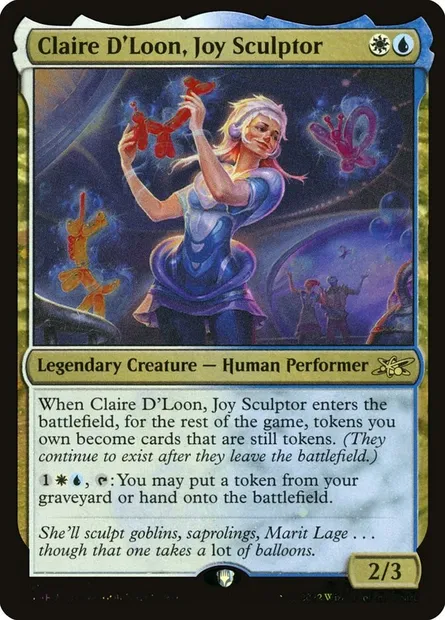 Claire D'Loon, Joy Sculptor, Magic card UNF 451 — Unfinity set