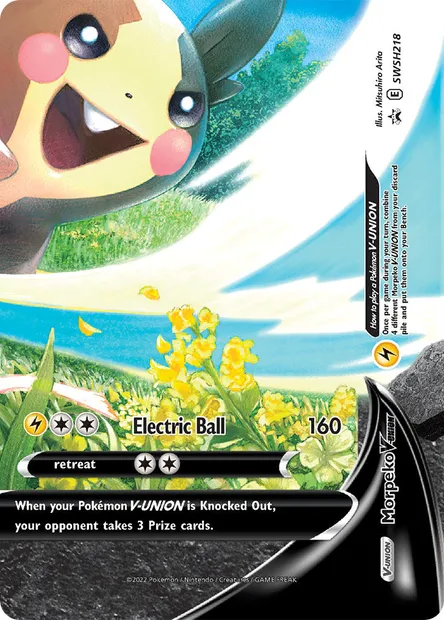Morpeko V-UNION, Pokémon card SWSH 218 — SWSH Black Star Promos set