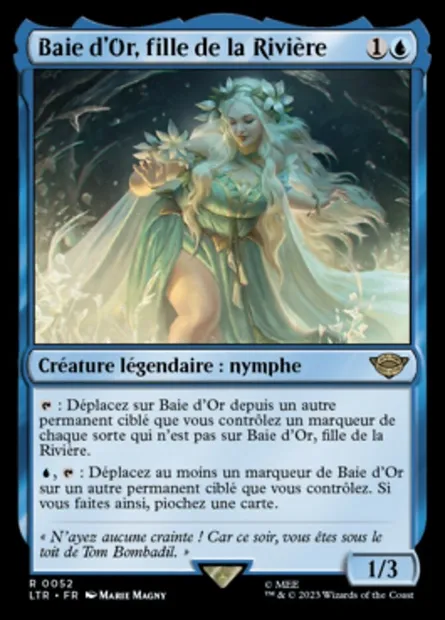 Baie d'Or, fille de la Rivière, carte Magic LTR 52 — extension Le Seigneur des Anneaux : chroniques de la Terre du Milieu