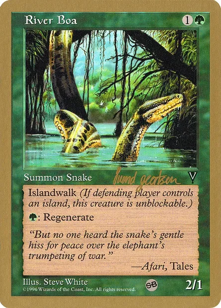 River Boa, Magic card WC97 sg118sb — World Championship Decks 1997 set